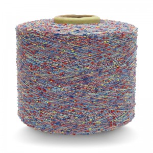 10NM Nep yarn 100%polyester colorful knot yarn for sweater